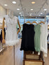 Ladies Sleeveless V-Neckline Classic Rose Decor Mini Dress